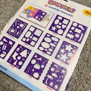 Westrim Crafts 10 Plastic Template Pages Shapes Craft Journaling NEW